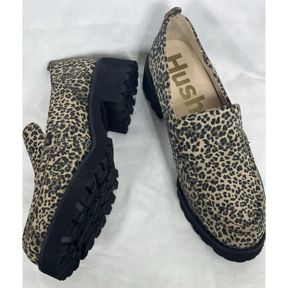 Hush Puppies Leopard Print Loafers - Picture 1 of 10
